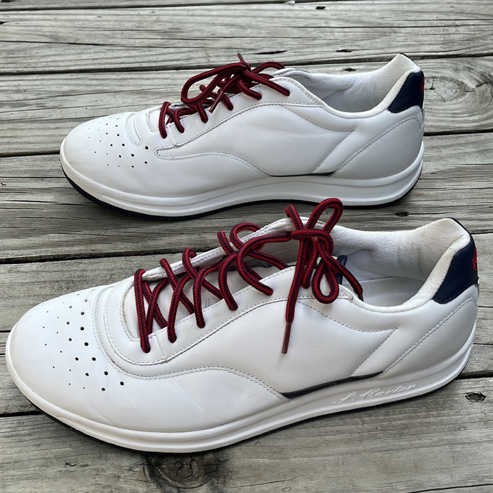 Rare Jay Z S. Carter Reebok Men’s White leather sneaker red blue size 13